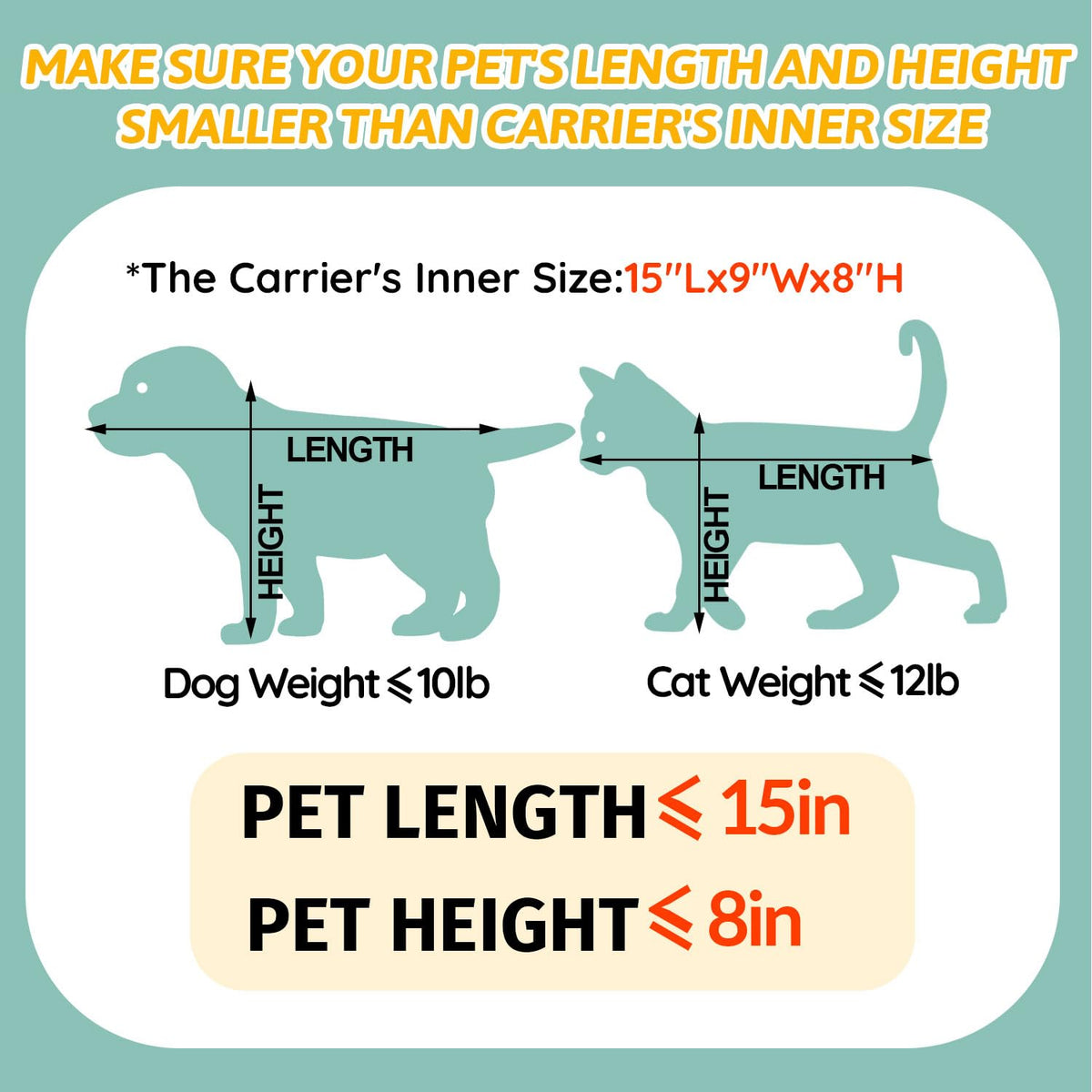 Petskd Small Pet Carrier 17" L x 11" W x 9.5" H Airline Approved, Black