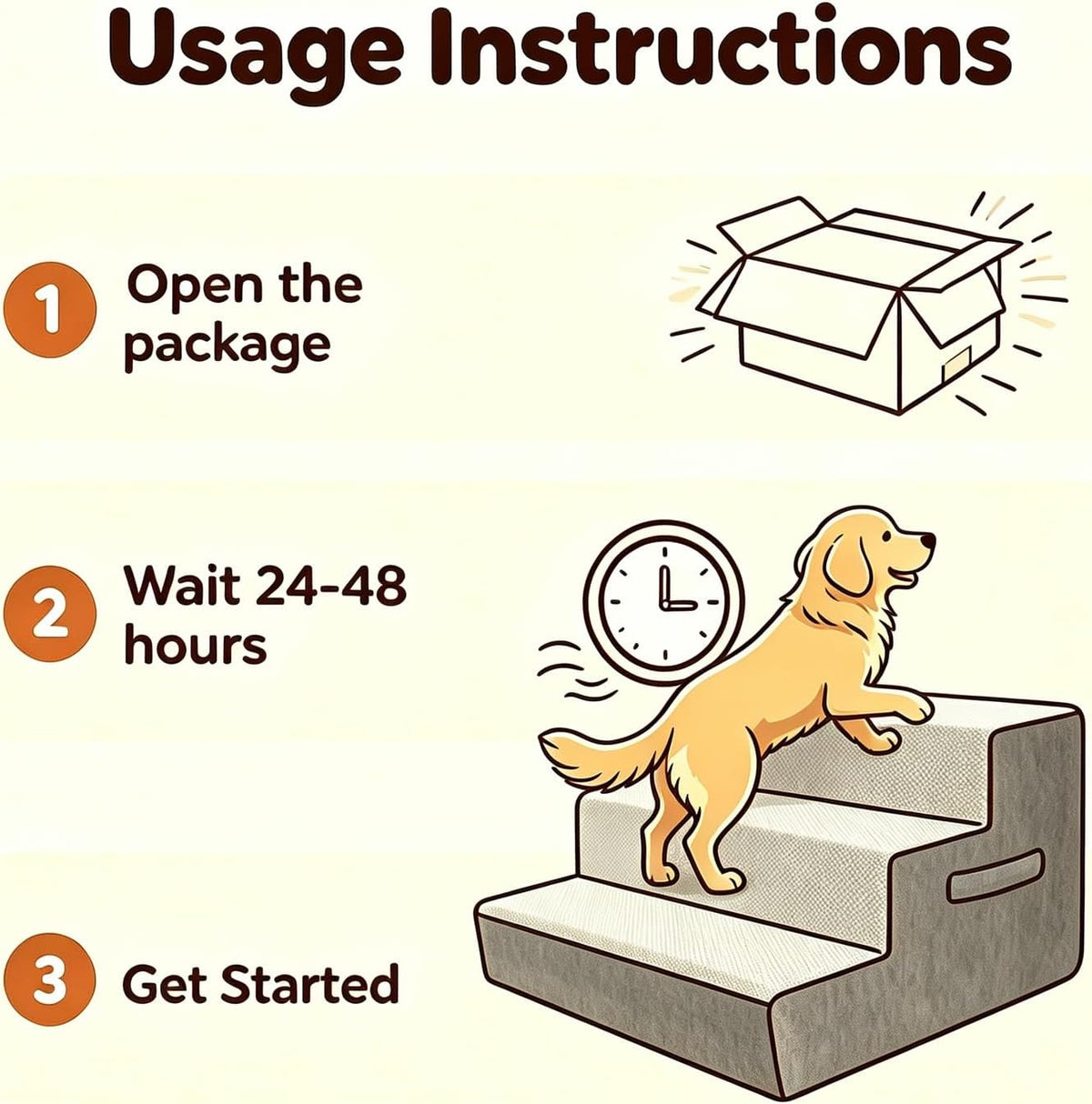 36" Extra Wide Dog Stairs for Large Dogs,Dog Ramp for Couch,3-Step