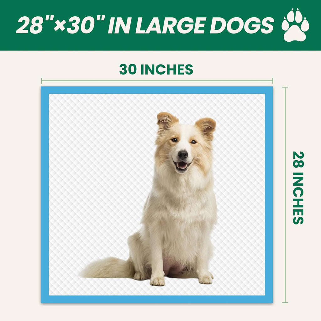 100 Count Large Dog & Cat Puppy Pee Pads - 28"x30" Absorbent Potty Training Pads | Leakproof Quick-Dry Disposable Pet Pa