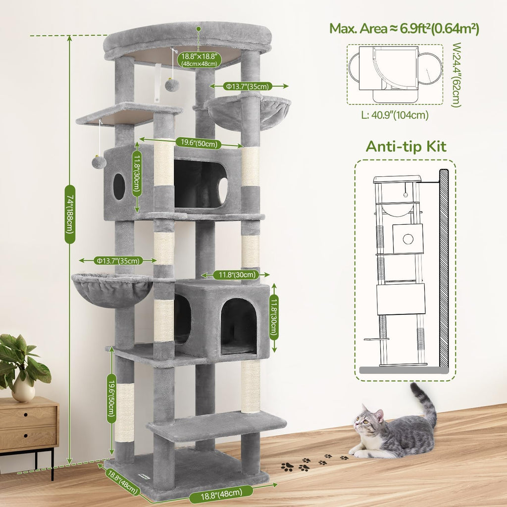 Globlazer Heavy Duty Cat Tree Tower for Indoor Cats Large Adult