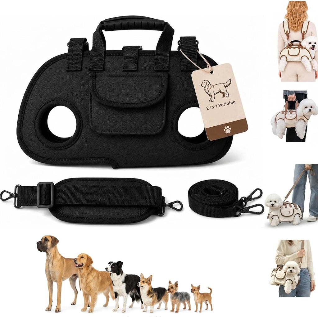 2-in-1 Portable Breathable Pet Carrier for Small Dogs and Cats，A-Single-M