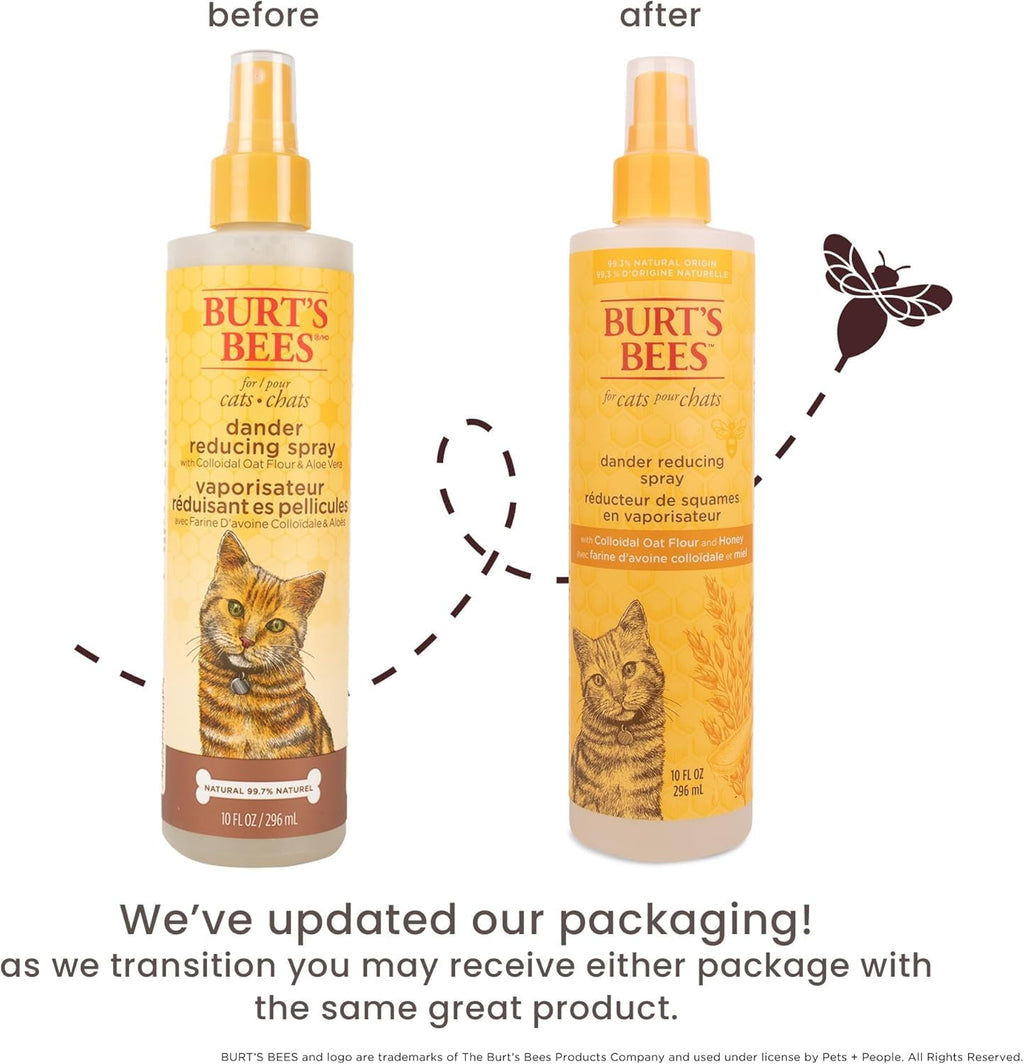 Burt's Bees for Pets Cat Dander Reducing Spray, Oat & Honey, 10 Fl Oz