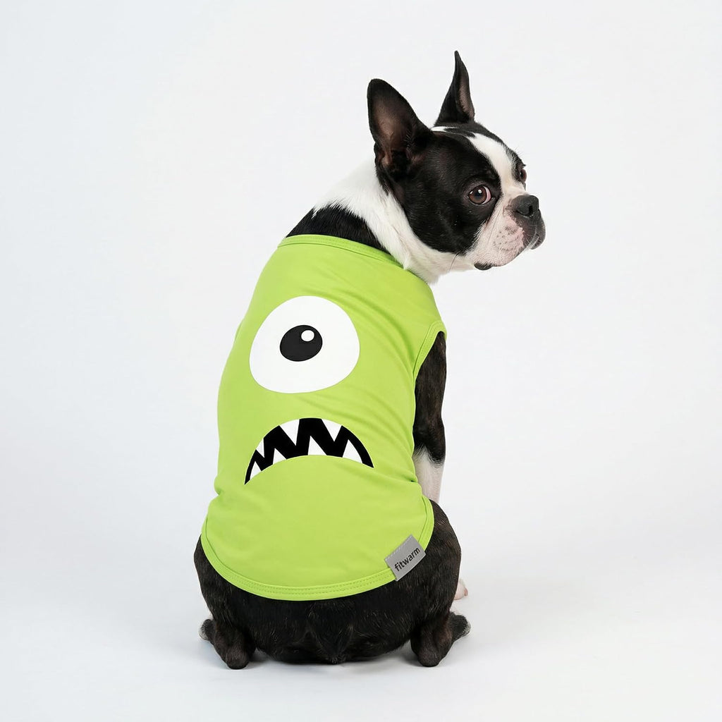 Fitwarm 3 Pack Monster Dog Shirt, Lightweight Funny Dog Tshirt, Summer Clothes for Small Dogs Boy Girl, Pet Outfit, Oran