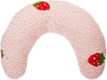 Cat Calming Pillow for Indoor Pet Soft Fluffy Neck Pillow(Pink, Strawberry)