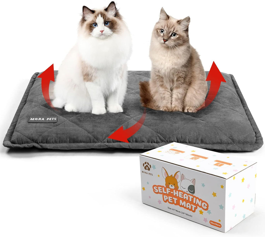 Mora Pets Self Warming Cat Bed Self Heating Cat Ped24 x 18 Inches