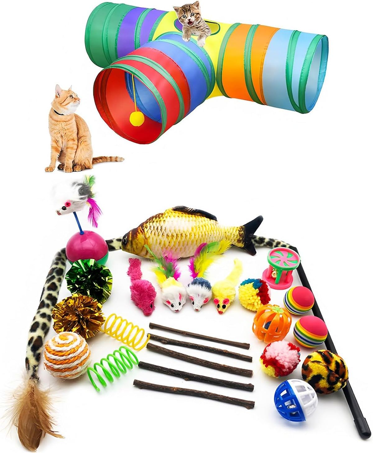 Original Mylar Crinkle Balls Cat Toys - 12 Pack