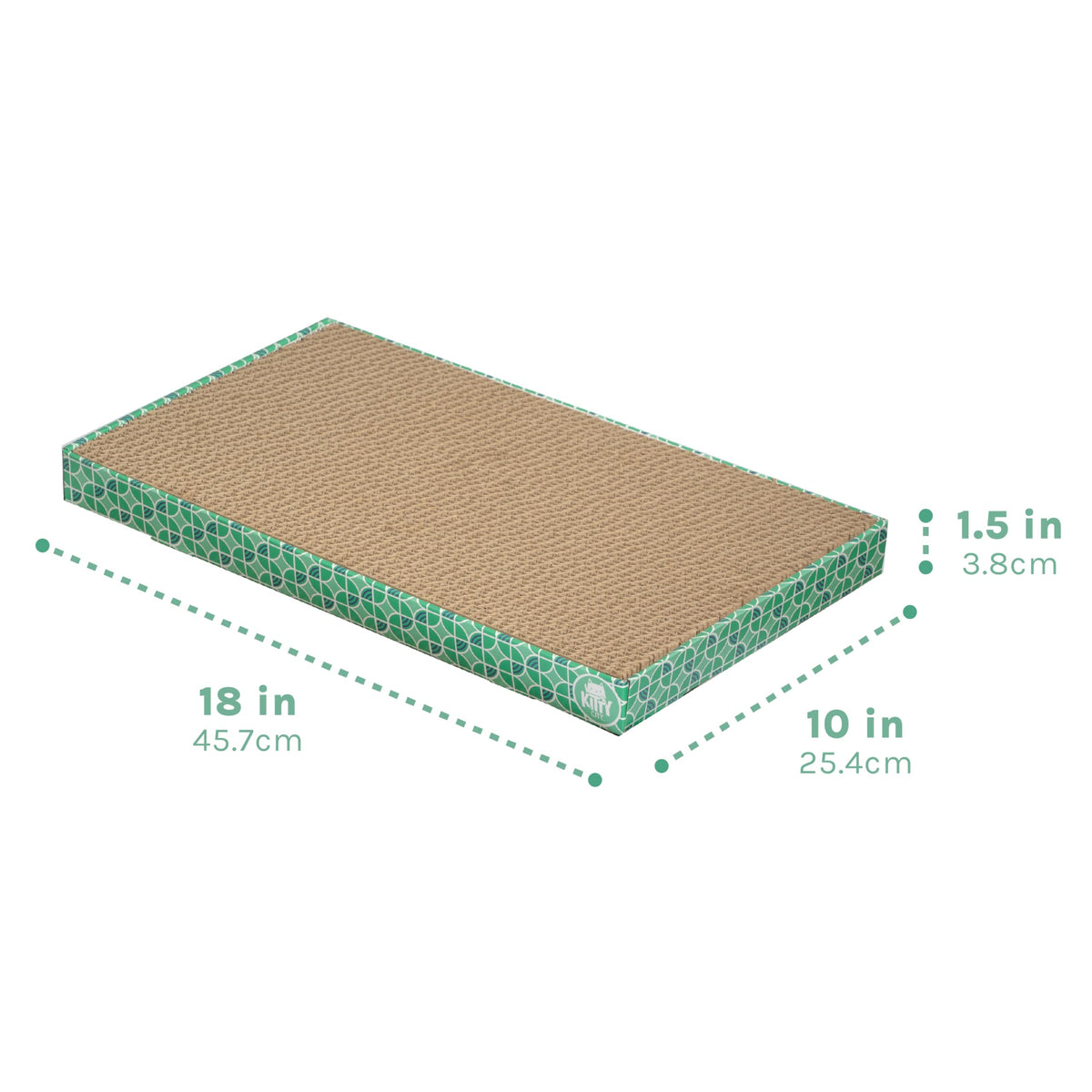 Kitty City XL 3-Pack Cat Scratcher Pads – Durable Corrugated Cardboard Scratch Pads – Double-Sided for Longer Use, Cat Claw Maintenance & Furniture Protection, Cat Scratching - 10" x 18"