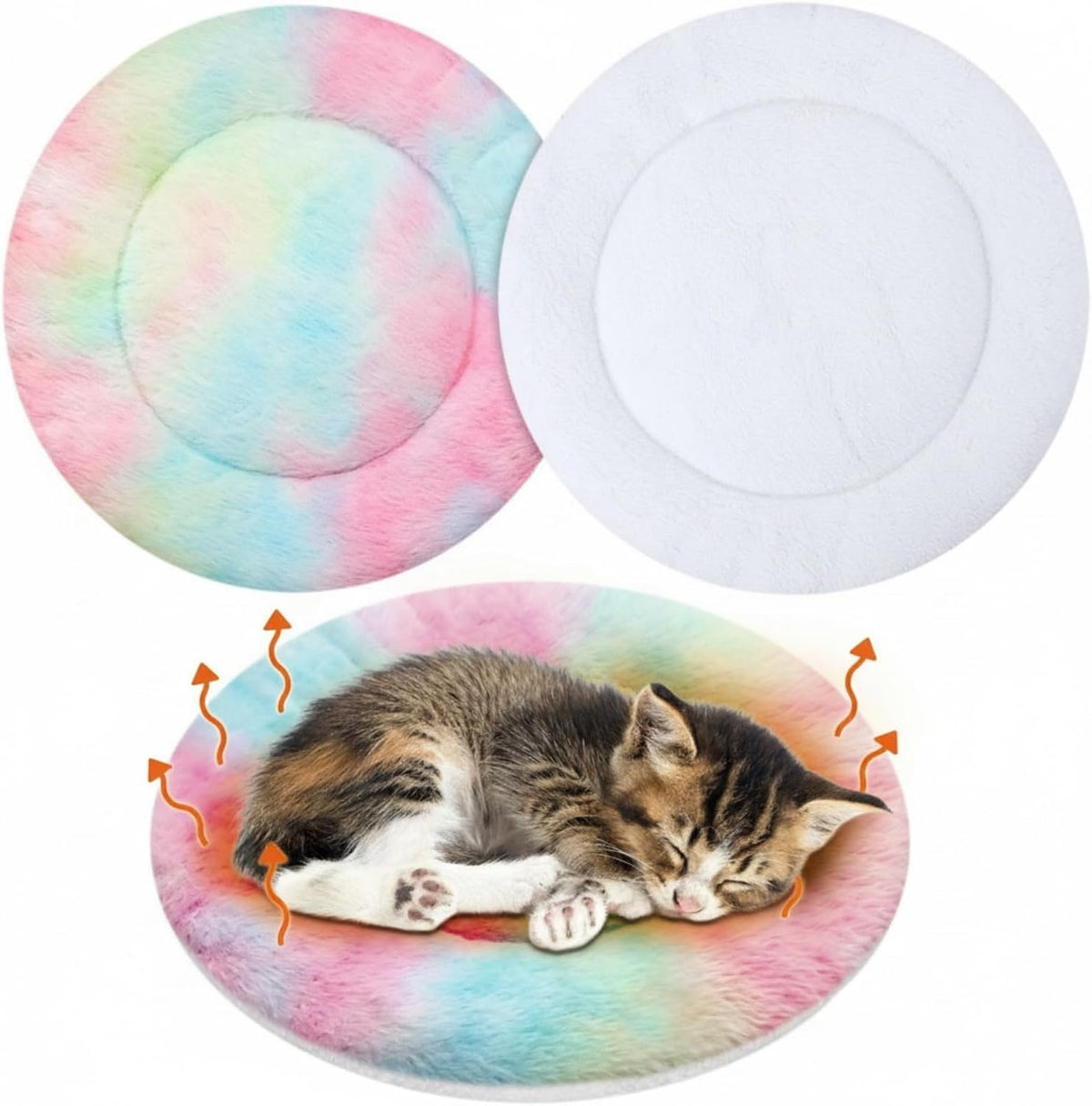 2 Pack Self Heating Cat Pad Self Warming Dog Mat, 16'', Large Star