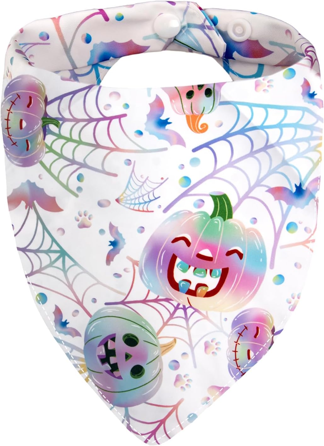 Halloween Dog Bandanas Black Ghost Spooky Costumes,7 - 30lbs Pets