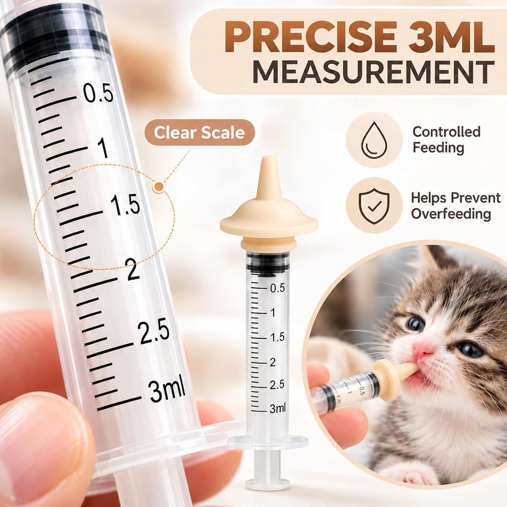 18 Pcs Miracle Nipple For Kittens Kit - For Newborn Kittens,Puppies,Rabbits