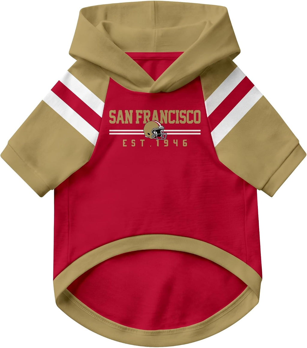 San Francisco Dog Clothes Custom Name Number Jersey Style Hoodie