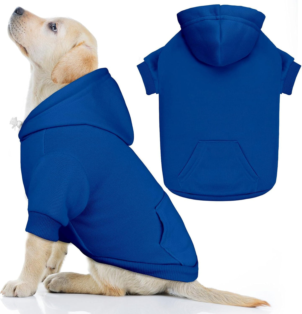 Dog Sweaters for Medium Dogs Dog Hoodie Pet Sweater Solid Soft Brushed Fleece Pet Clothes Hoodie Sweatshirt with Pocket(