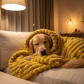 2027 New Yellow Dog Blanket Emotional Support,Soft Faux Rabbit Fur for Dogs