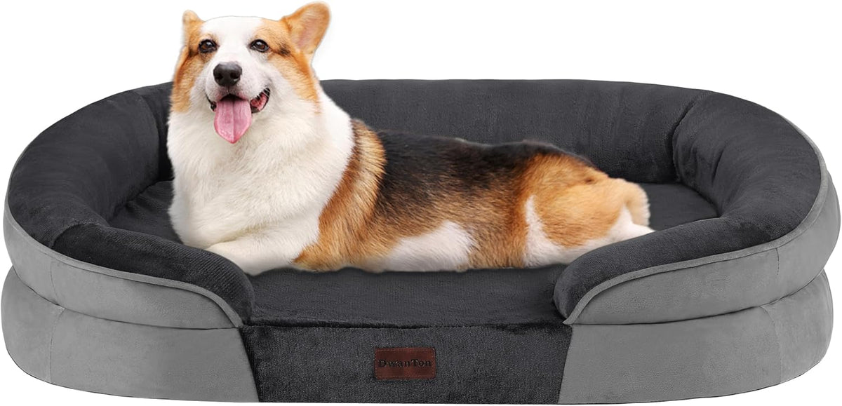 Orthopedic Waterproof Medium Dog Bed Sofa, Gel Memory Foam, 36"