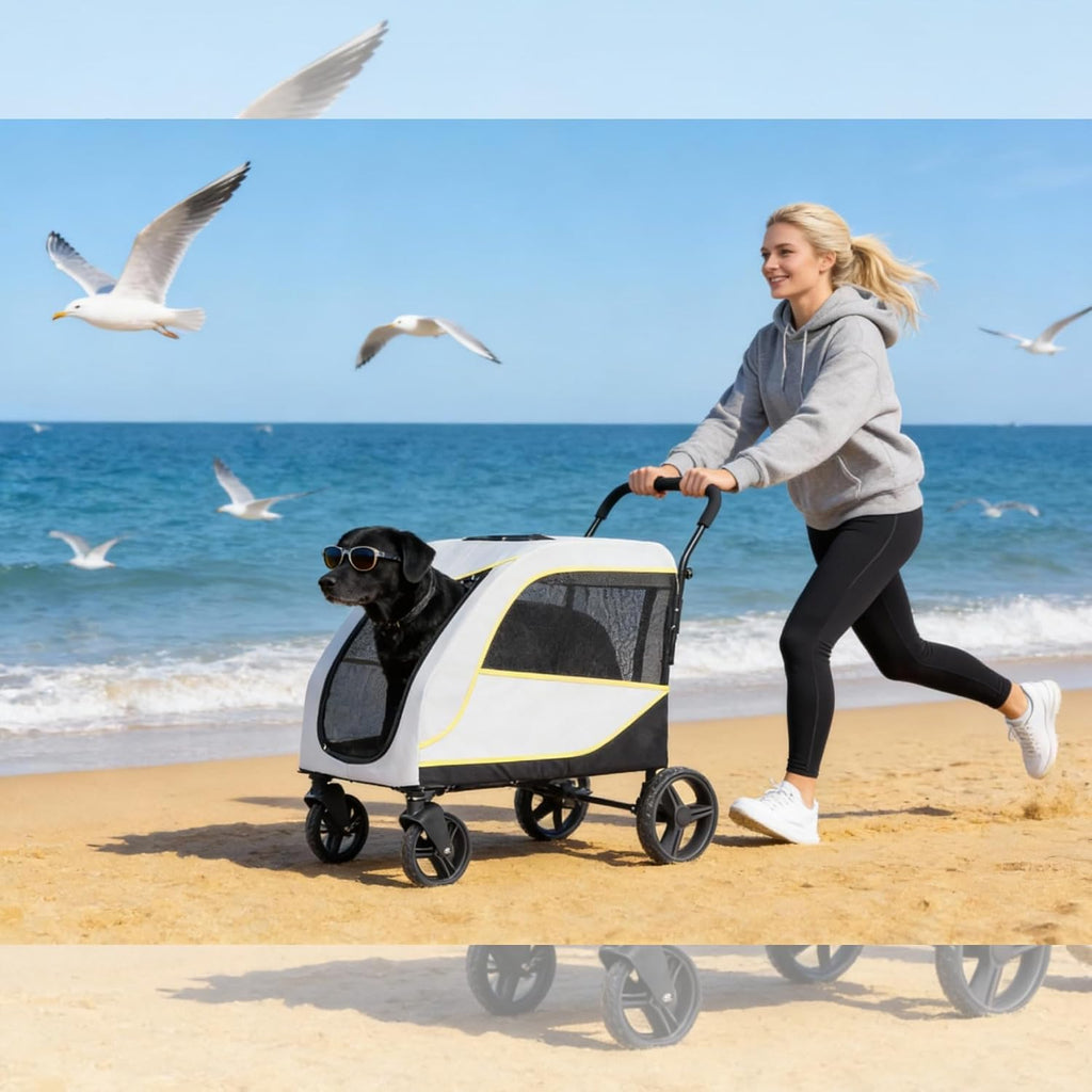 Heavy-Duty All-Terrain Dog Stroller for Large & Senior Dogs