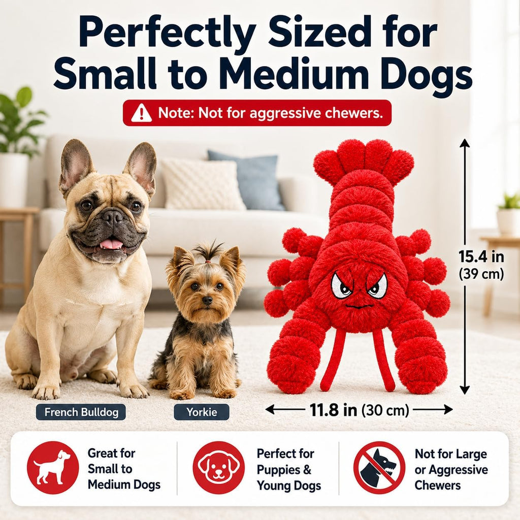 Dog Toys for Small Medium Dogs - Squeaky Plush Puppy Chew Toys with 3 Squeakers and Crinkle Paper, Interactive Pet Toys 