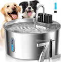 Voluas 7L Wireless Dog Water Fountain with 1 Filter, Stainless Steel