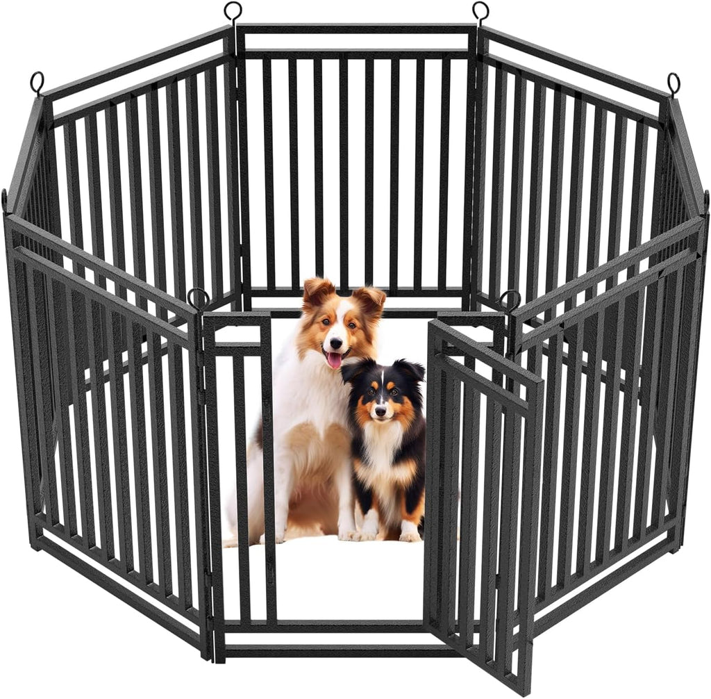 Thickened Outdoor Dog Fence, 40" H, 8 Panels for Yard & Camping