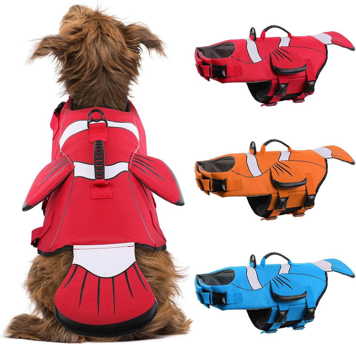 Dog Life Jacket for Swimming Boating, High Visibility Safety Vest