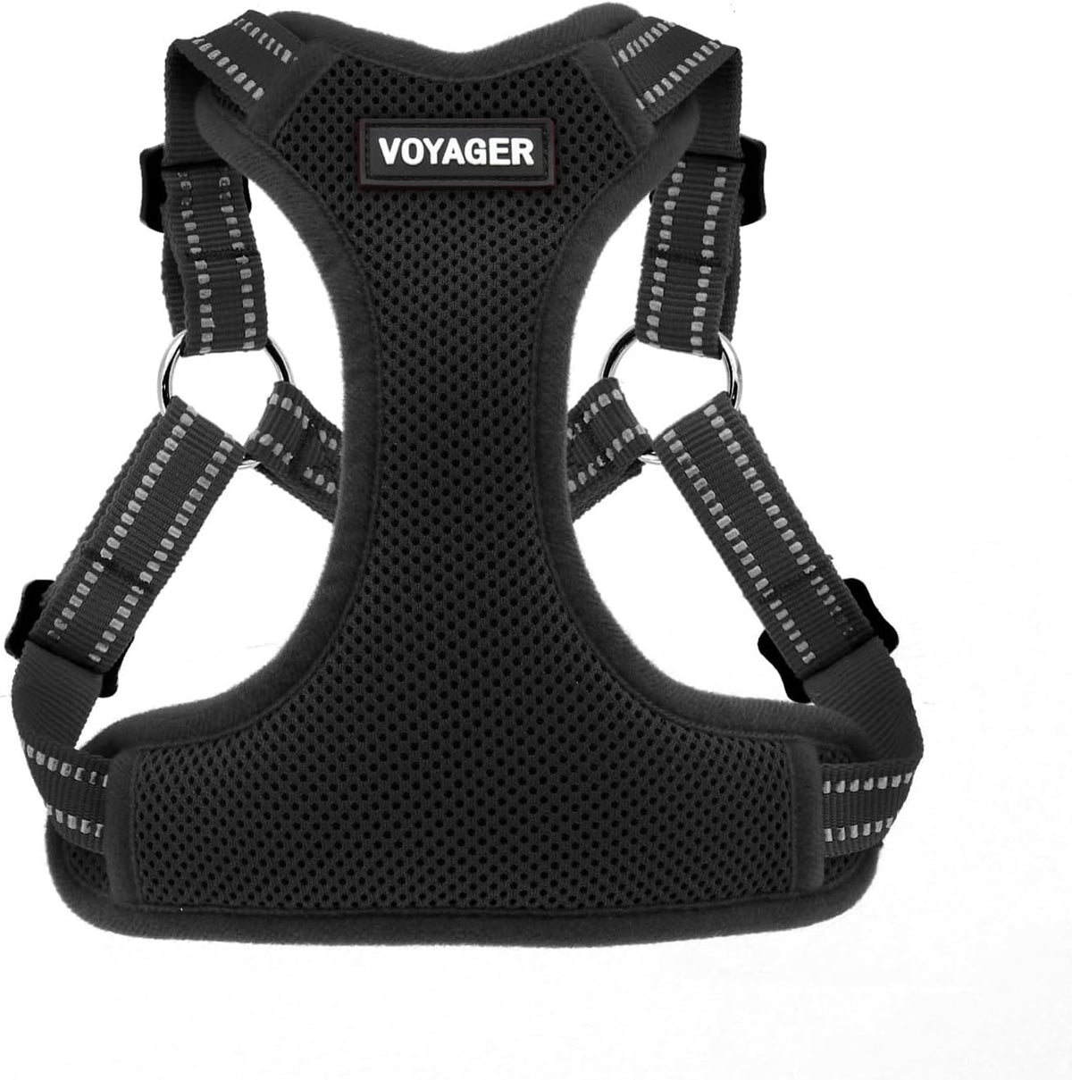 Voyager Step-in Flex Adjustable Dog Harness - Black, Small