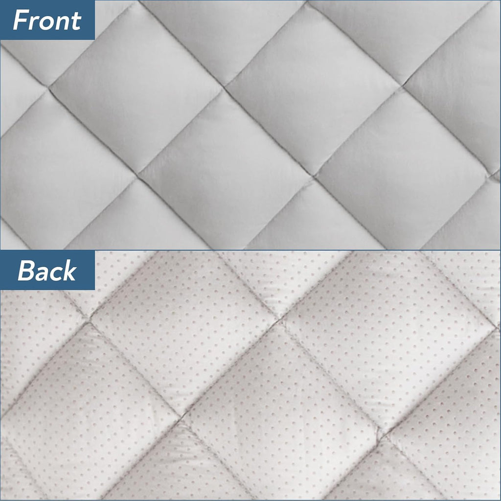 Dog Crate Pad 2 Pack (30" x 19"), Dog Crate Mat with Anti-Slip Bottom, Grey