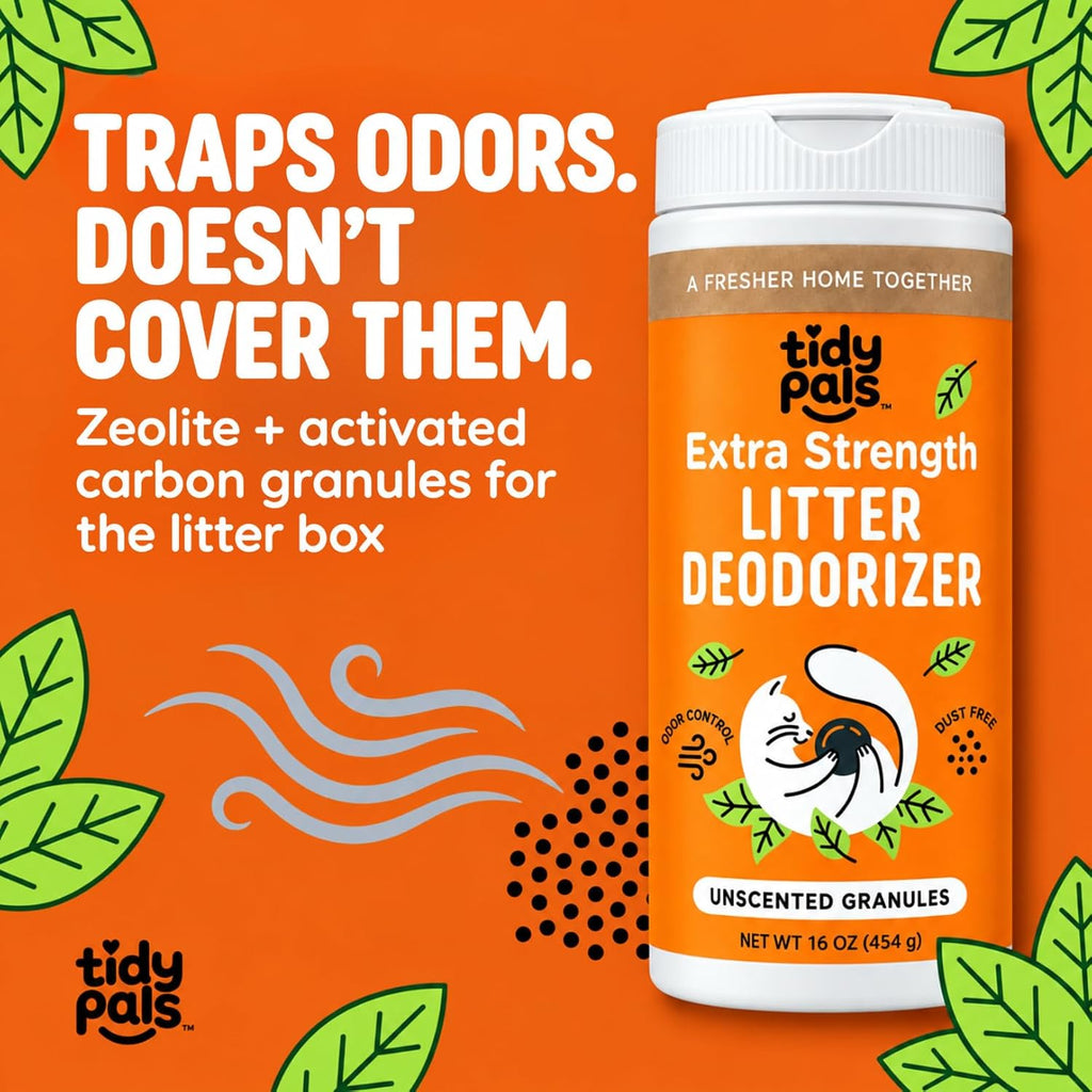 Cat Litter Deodorizer, Fragrance Free Zeolite and Carbon, 16 oz