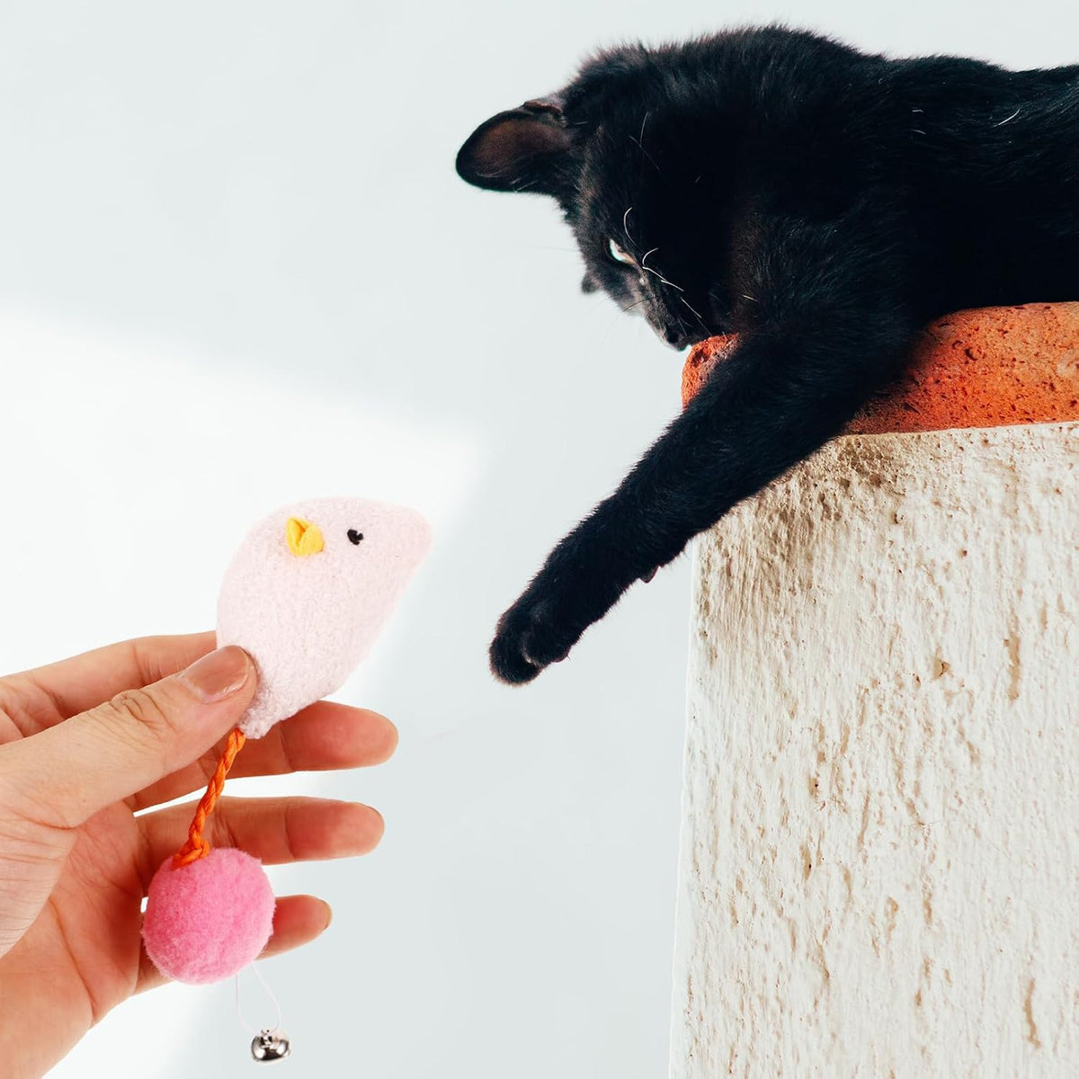 6pcs Plush Mouse Cat with Bell and Active Play
