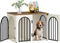 Hzuaneri 31.5 in Dog Crate Furniture,Dog Kennel Indoor for Small/Medium Dog