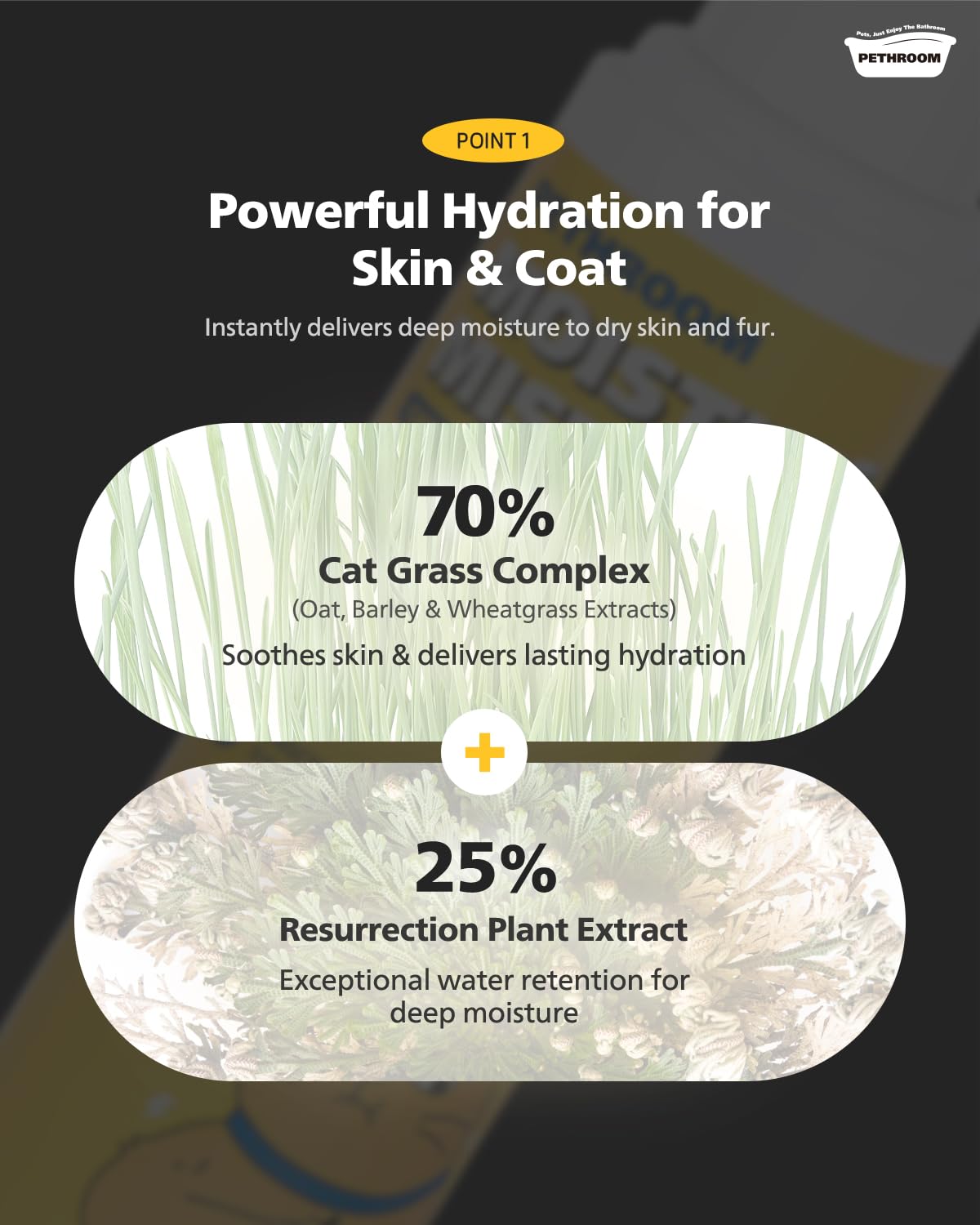 Unscented Cat Moisture Mist, Leave-In Conditioner Spray