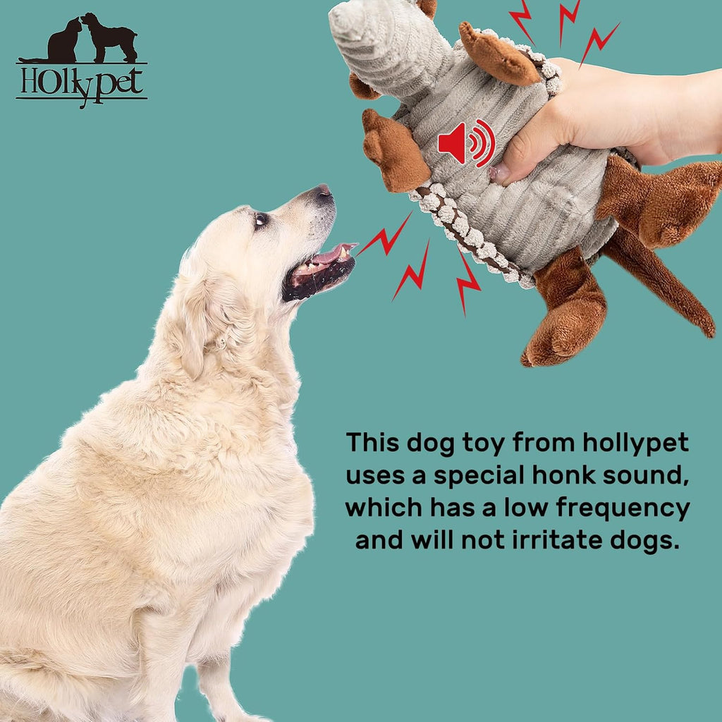 Hollypet Armadillo Squeaky Dog Toys for Small Medium Large Dogs, 8"