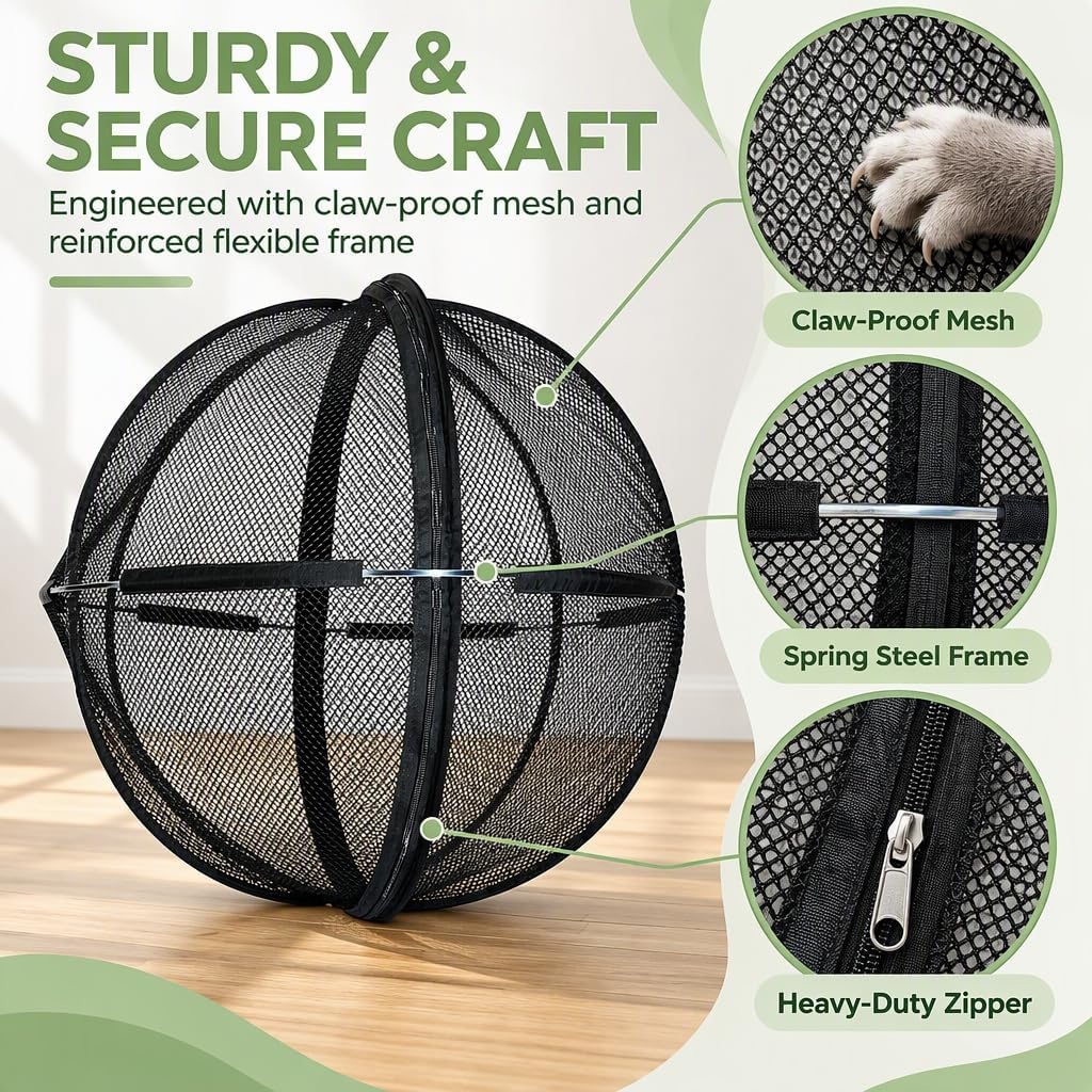 Cat Hamster Ball for Outside, Outdoor Cat Ball Enclosure Rolling