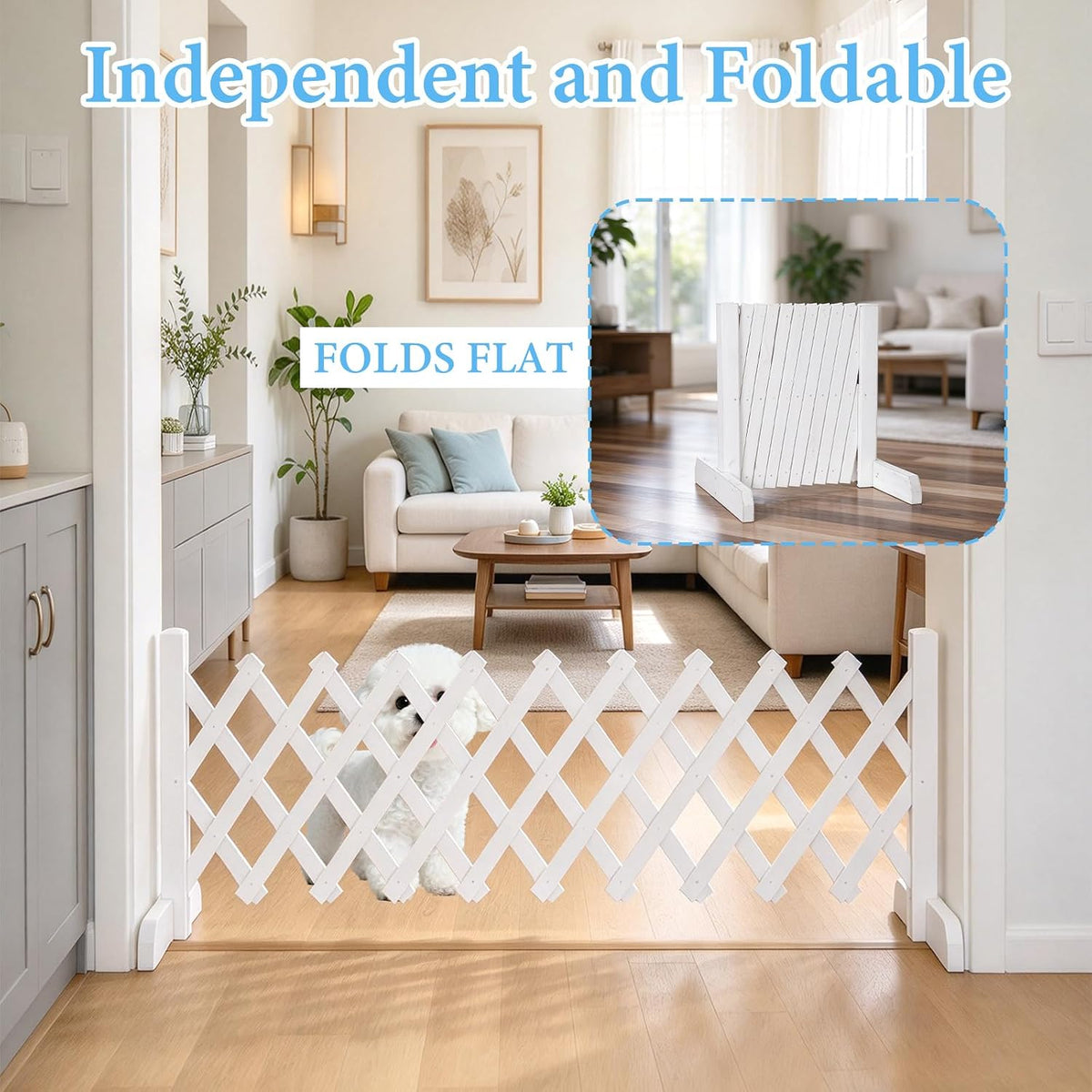 12.6"-39.4" W Retractable Short Dog Gate for Small Dogs, Puppy Fence Wide Expandable Adjustable Dog Fence for Doorways H