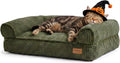 FUKUMARU Dog Couch Bed, Corduroy Cozy Cat Bed, Waterproof, Washable cover