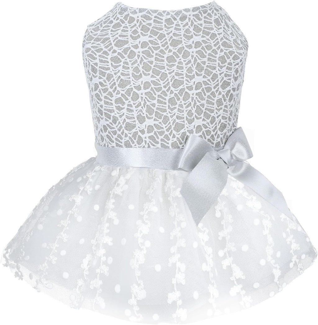 CuteBone Dog Birthday Dress Girl Puppy Skirt Tutu Cat Wedding Outfit Pet Party Clothes for Small Dogs Costume DD15M