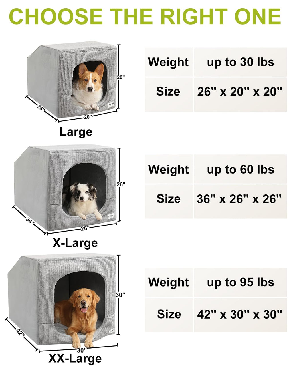Hovicaed Indoor Dog House Small Sized Dog Tent with Dog Cave Bed 26x20ines