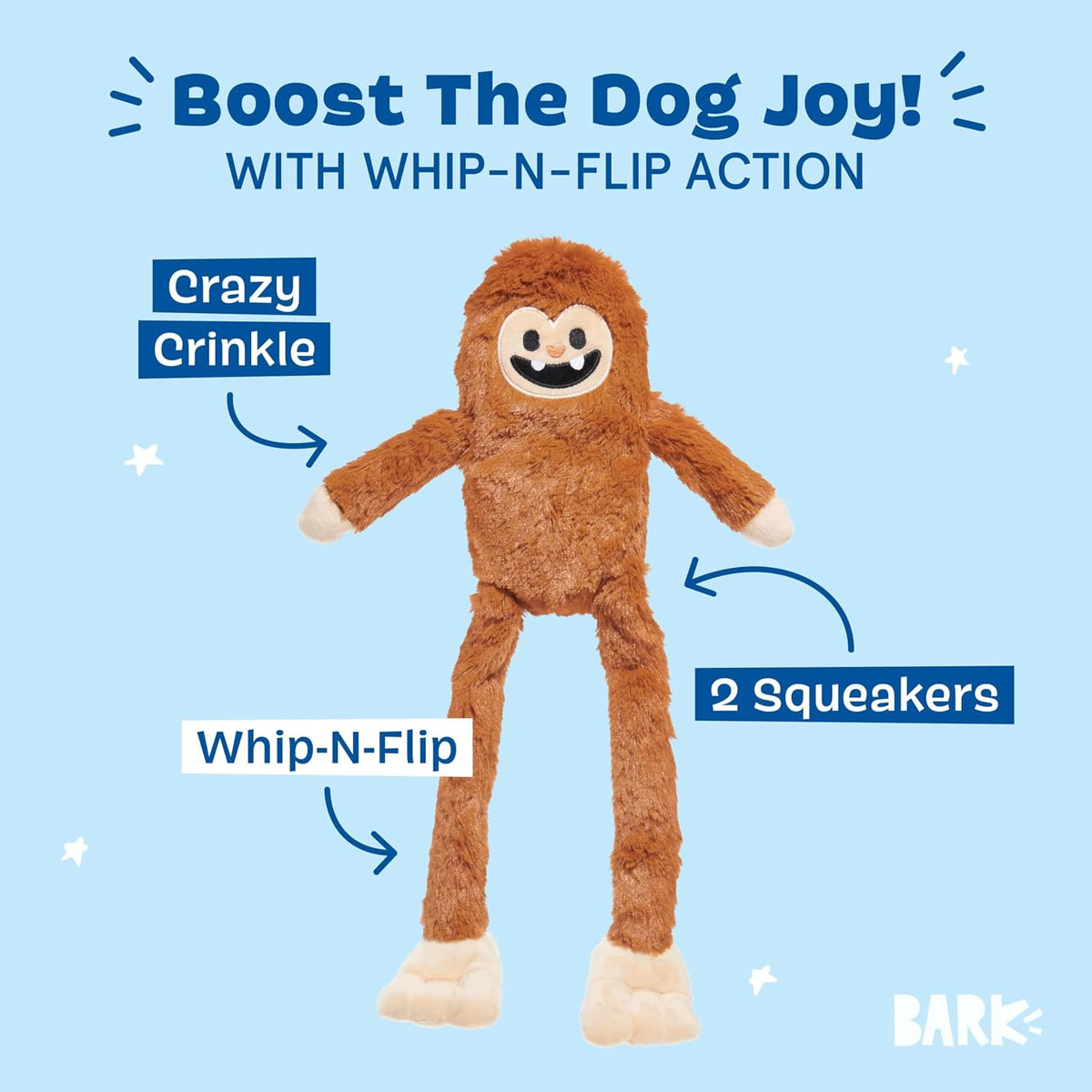 BarkBox Sasquatch Josh Interactive Plush Dog Toy
