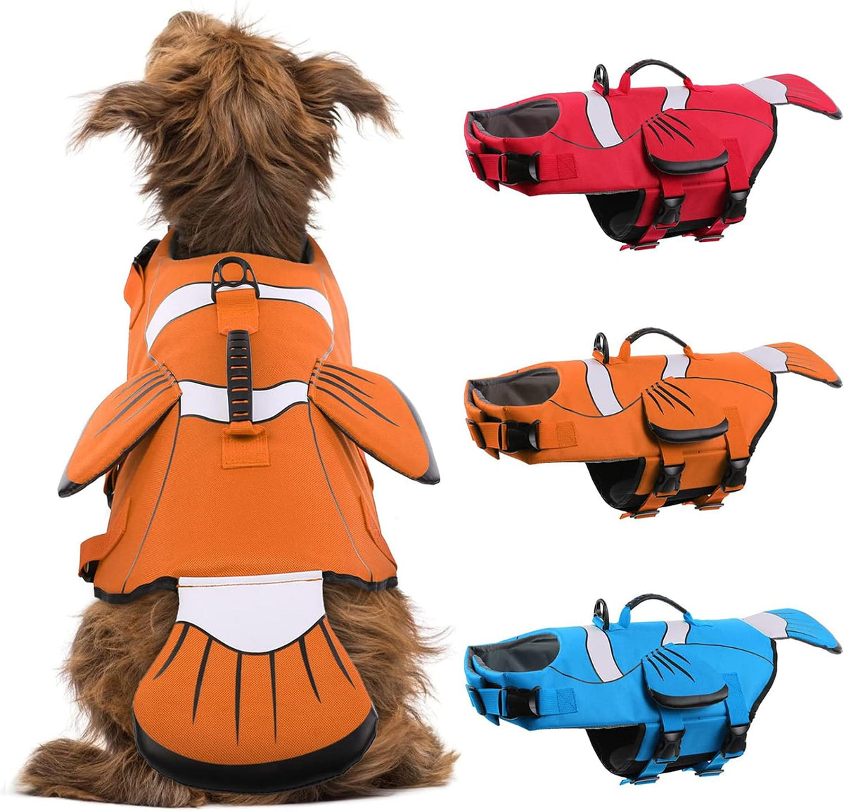 Dog Life Jacket for Swimming Boating, High Visibility Safety Vest
