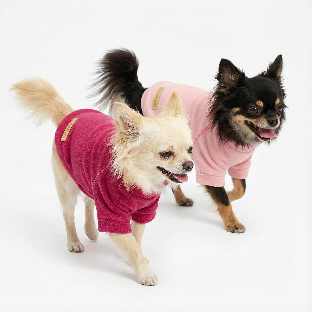 Fitwarm 3 Pack Classic Fleece Dog Sweater, Turtleneck Dog Sweatshirt, Dog Winter Clothes for Small Dogs Girl, Pet Pullov