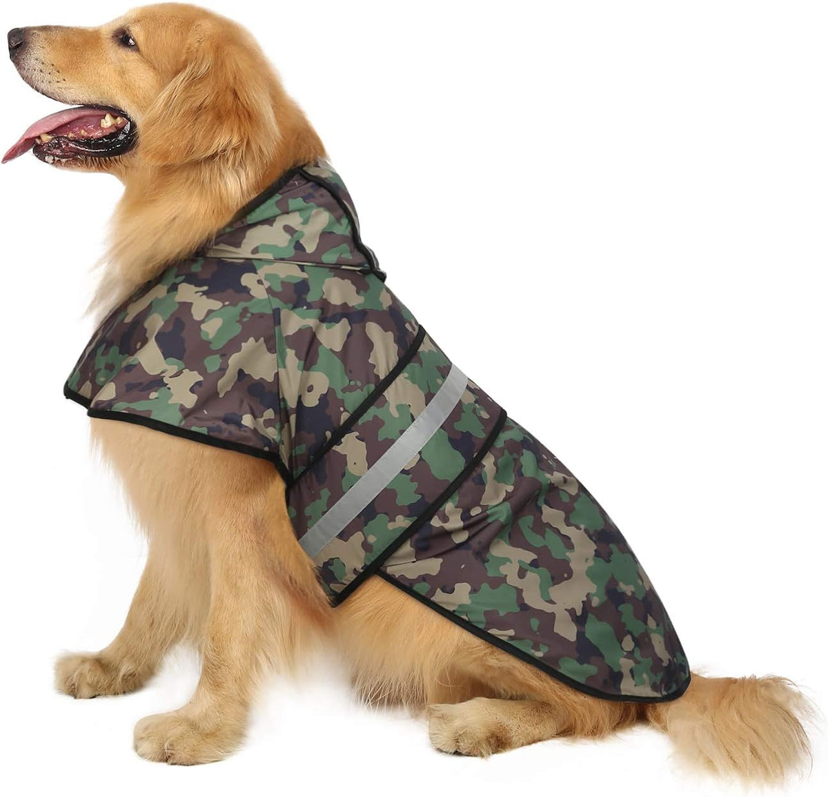 HDE Dog Raincoat with Hood & Leash Hole S-XL Dog Rain Jacket Yellow L