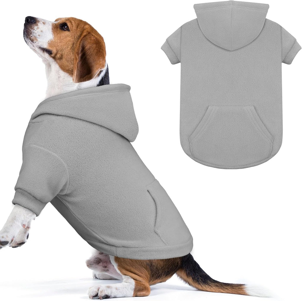 Extra Small Dog Sweater,Dog Hoodie,Warm Fleece Sweatshirt with Hood & Pocket,Leash Hole,Cozy Cold Weather Cat Pet Clothe