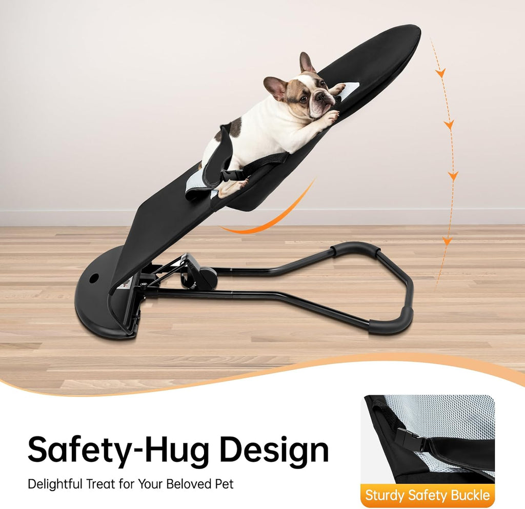 Cat Dog Rocking Chair Portable Pet Rocker Foldable Bed Adjustable Height