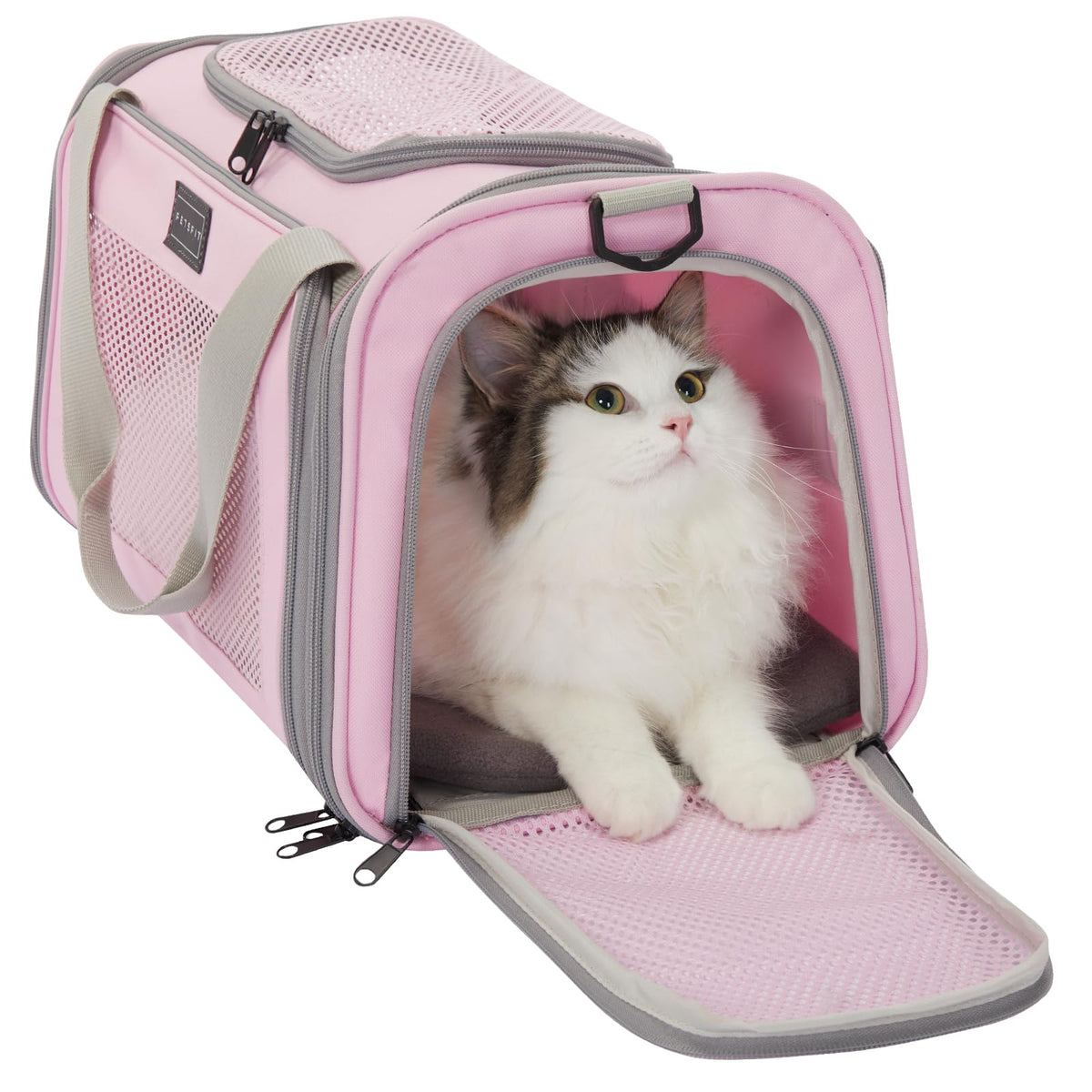 Petsfit Cat Carrier Airline Approved, 17.5×10.5×10.5 in, Pink