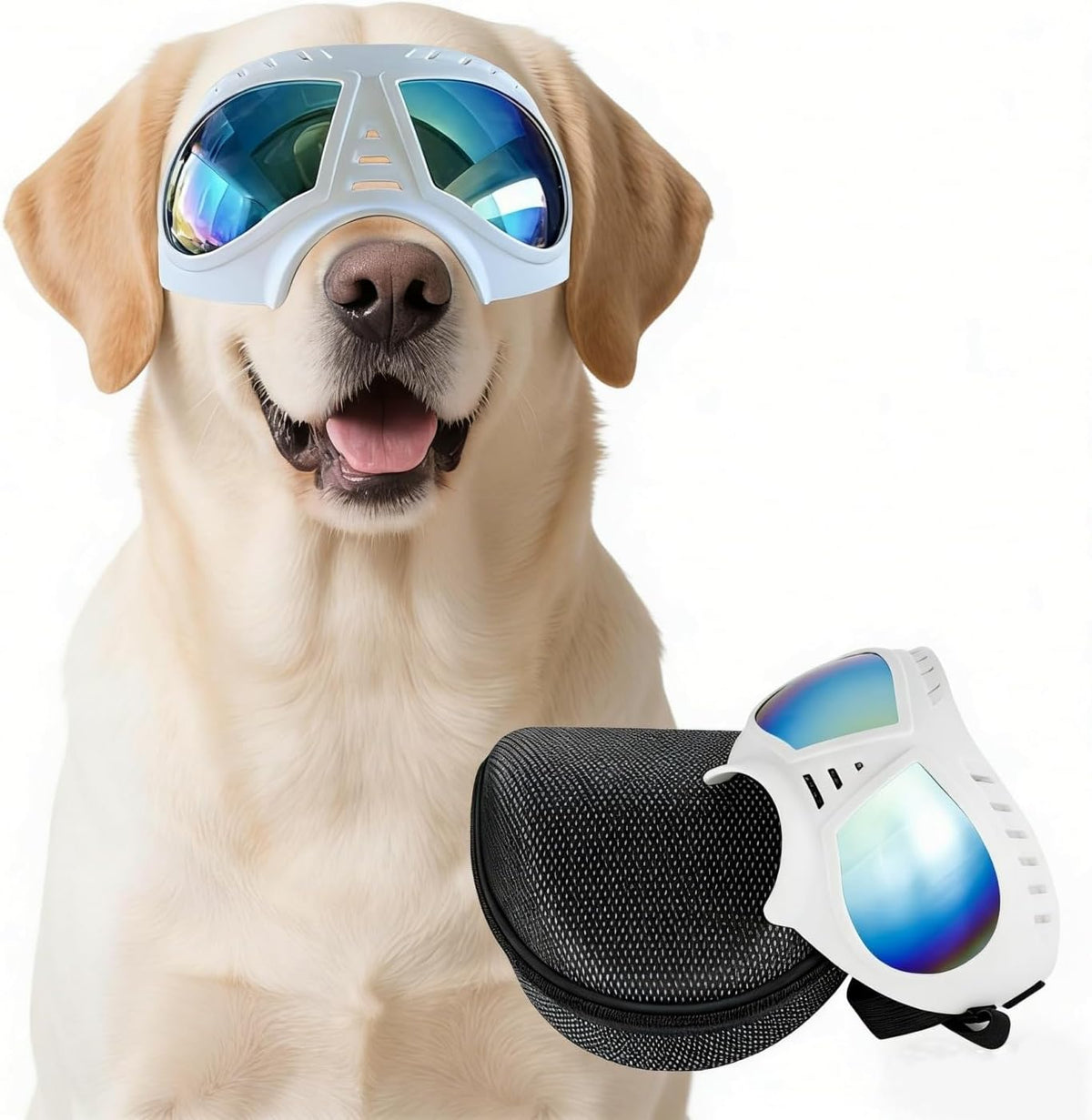 Dog Goggles for Large Dogs Eye Protection, Wide Snout & Soft Frame, UV Protection Dog Sunglasses Medium to Large Breed, 