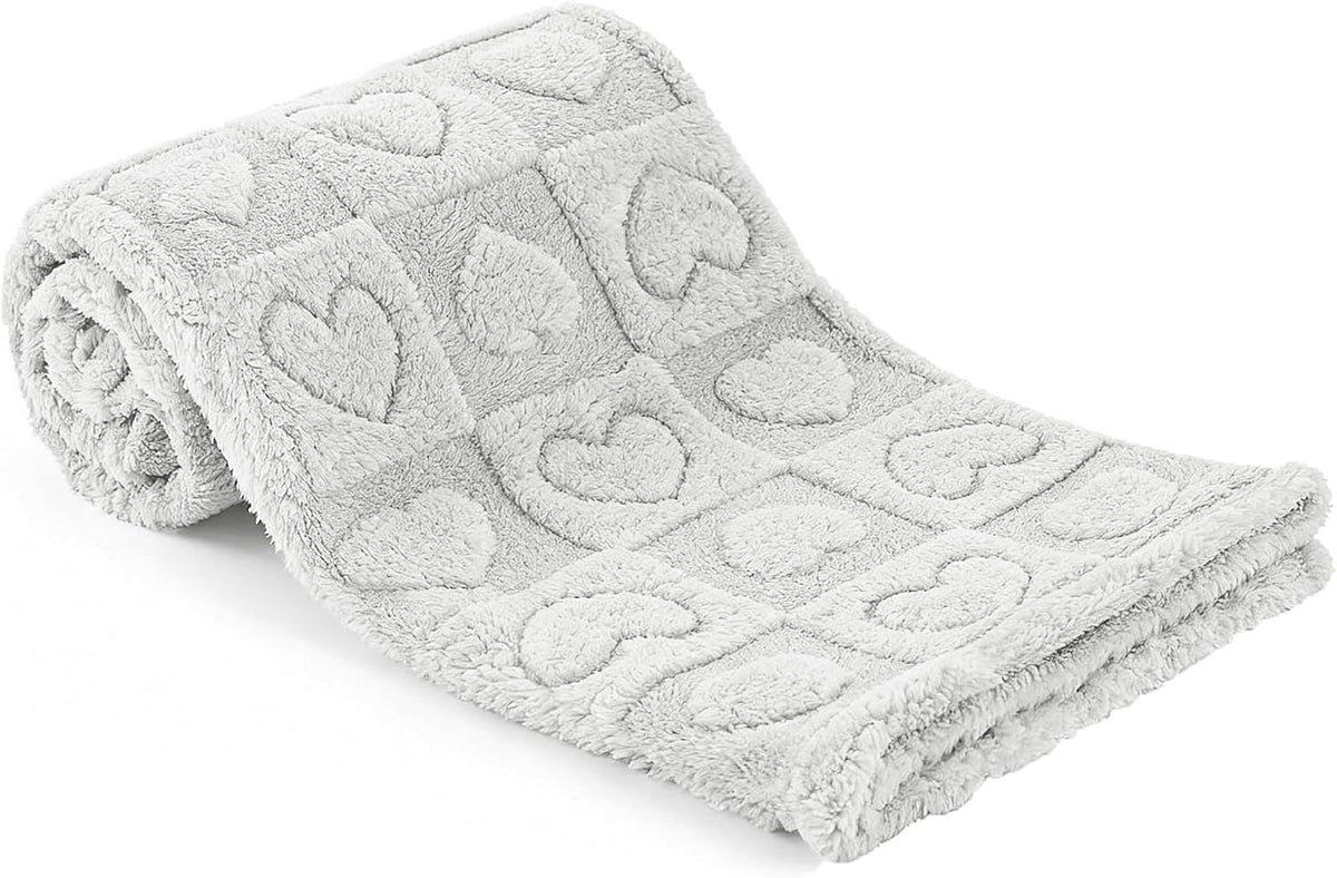 Pet Blanket for Dogs Cats, 300GSM Ultra Soft Coral Fleece Blanket, Washable Small Dog Cat Blanket, Calming Crate Mat, Fu