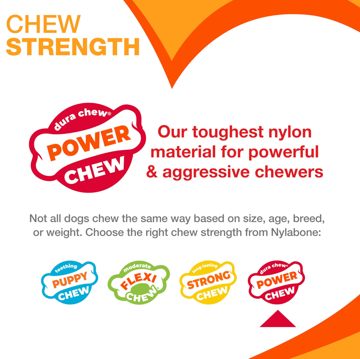 Nylabone Power Chew Original Bone Dog Chew Toys, Small, 3 Count
