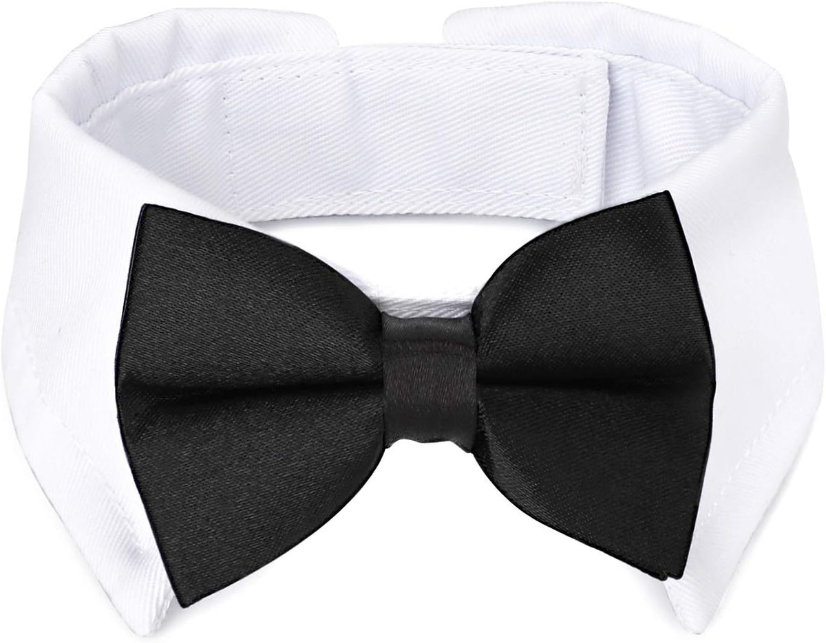 Segarty Dog Bow Tie for Neck Girths 16.5-21.2 in, Adjustable Bowtie Collar for Extra Large Dogs, Dog Neck Tie Tuxedo Com