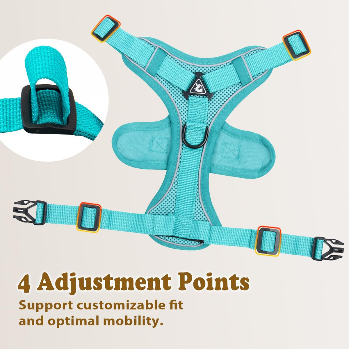 Cat Harness and Leash for Walking, Escape Proof Soft Adjustable Vest Harnesses for Cats (Emerald, M : Cat Weight 6.6-9.9