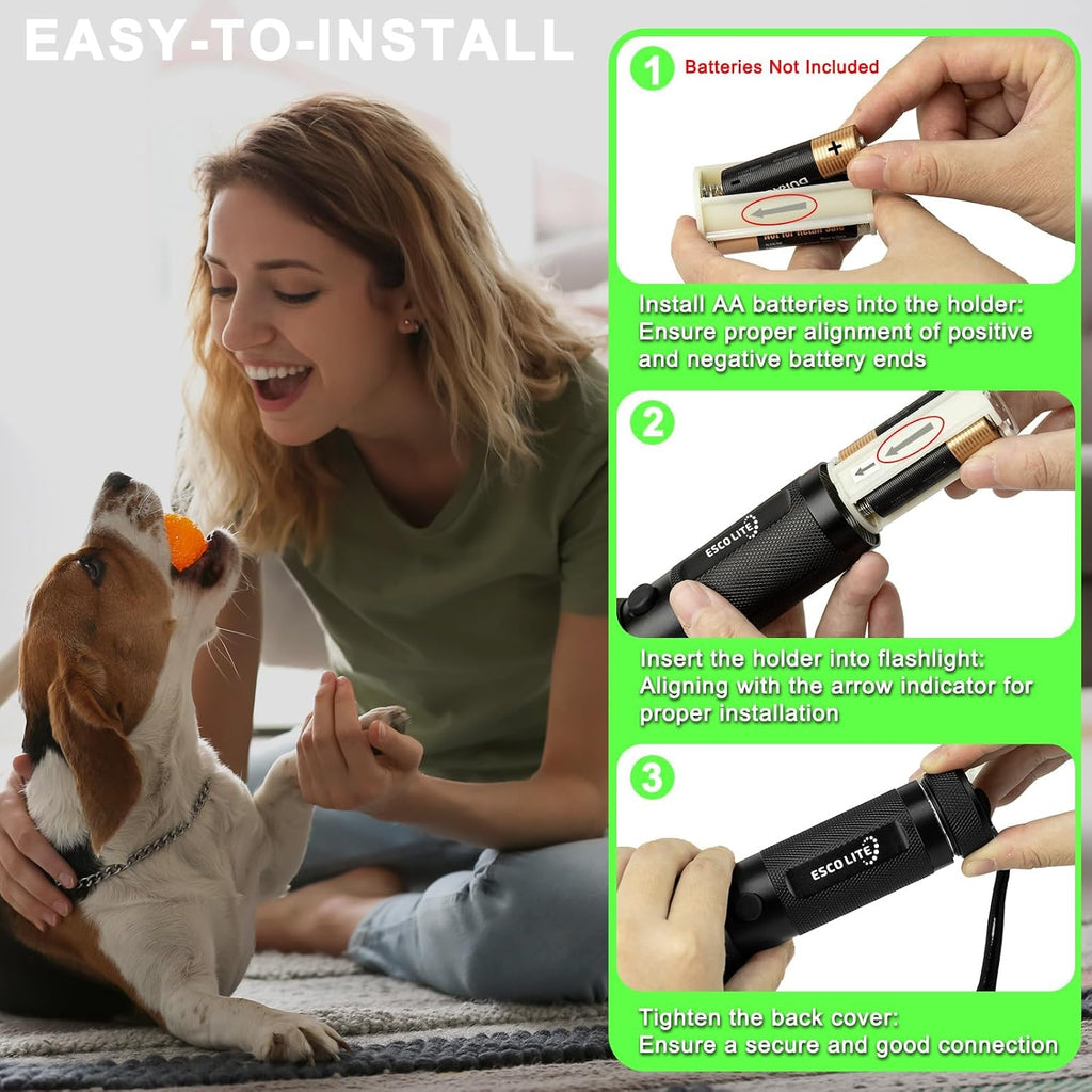 UV Flashlights Black Light for Pet Urine Detection 51 LED Blacklight Flashlight for Dog Cat Stains, UV Light Flashlight 