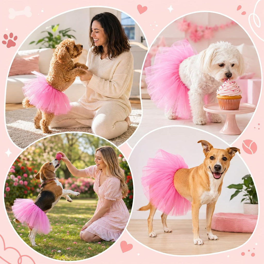 Dog Tutu Pink Tutu for Dogs, for Small Medium-Sized Dogs and Pets