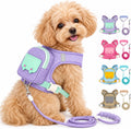 Reflective Waterproof Dog Harness Backpack with Leash, Adjustable Vest